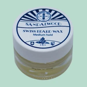 Sandalwood Beard Wax – Premium styling wax for beard grooming, available at Eddine Belaid Barber Shop